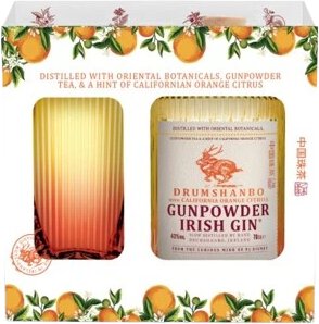 Drumshanbo Gunpowder Irish Gin California Orange Citrus Glass Gift Set