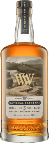 Wyoming Whiskey National Parks No Mammoth Hot Springs Small Batch Bourbon