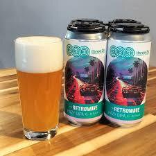 THREE 3S RETROWAVE HAZY DIPA 4 PK CANS