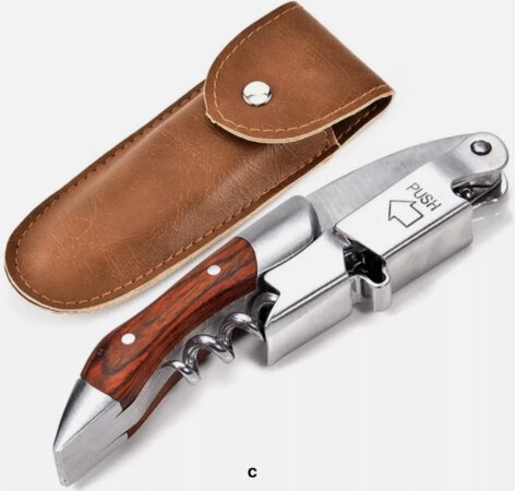 Wine Opener with Wooden Pouch