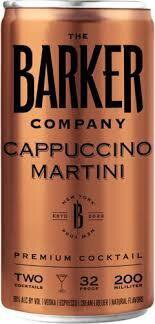 The Barker Company Cappuccino Martini Premium Cocktail Can