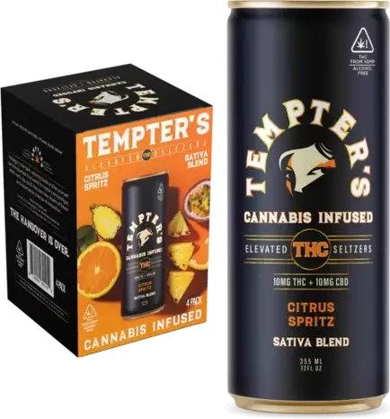 Tempter's Cannabis Infused Citrus Spritz 10mg THC 10mg CBD