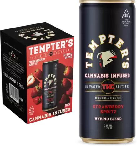 Tempter's Cannabis Infused Strawberry Spritz 10mg THC 10mg CBD