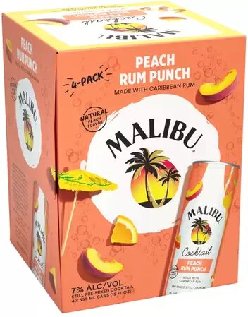 Malibu Cocktails Peach Rum Punch