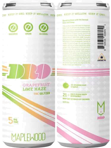 Maplewood Dro Grapefruit Lime 5mg THC Seltzer