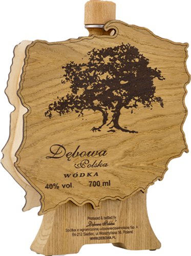 Debowa Vodka Polska Poland Map Bottle