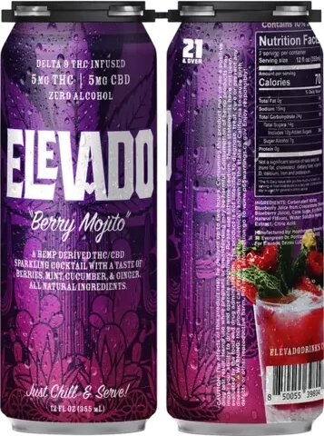 Elevado 5mg THC CBD Berry Mojito