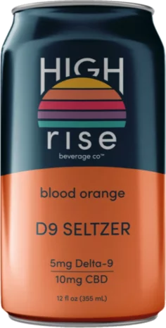 High Rise Blood Orange Seltzer D9 Thc 5mg