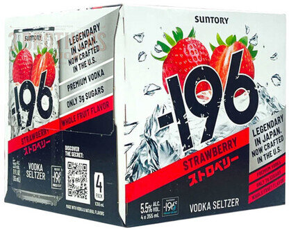 -196 Vodka Seltzer Strawberry 4PK