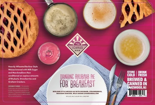 Icarus Brewing Drinking Rhubarb Pie For Breakfast
