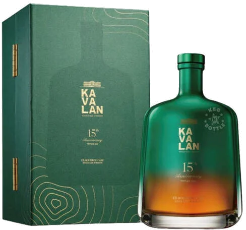 Kavalan 15th Anniversary Ex-Bourbon Cask Single Malt Whisky - 750ml