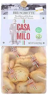 Casa Milo Bruschette Traditional Italian Oven Baked Garlic Herb Toasts