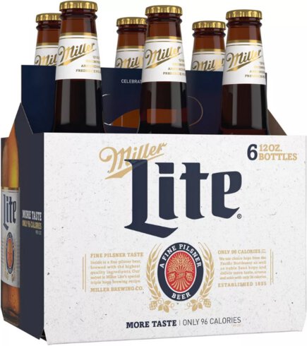 Miller Lite 12oz 6pk Bottles