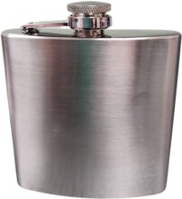 Captive Top Stainless Steel Pocket Flask