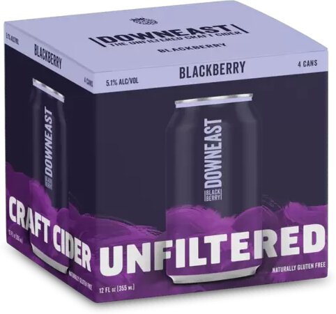 DOWNEAST BLACKBERRY CIDER 4PK CAN