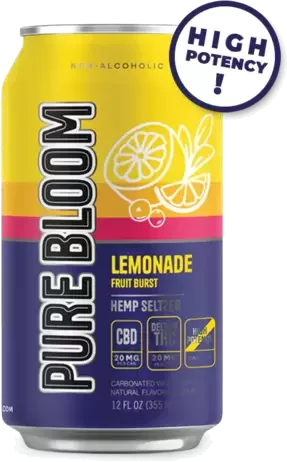 Pure Bloom Non-Alcoholic Lemonade Hemp Seltzer Cans