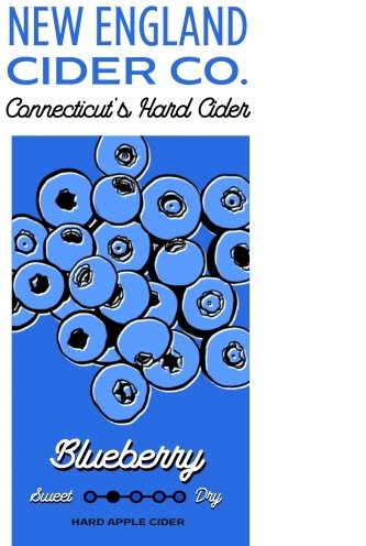 NEW ENGLAND CIDER BLUEBERRY 4PK CAN