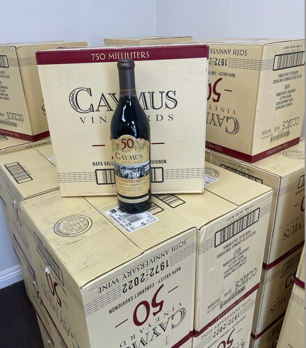 12 Bottles Caymus Vineyards 2022 50th Anniversary Cabernet Sauvignon Napa Valley 750ml