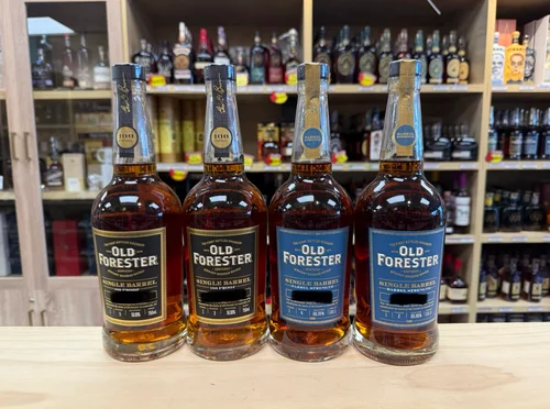 Old Forester Single Barrel 100 Proof & Barrel Strength 4 Bottles Bundle 1 Raffle Ticket