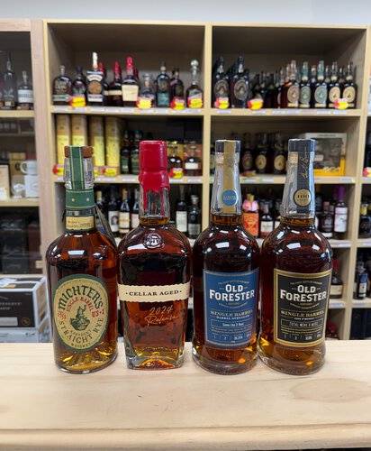 Maker's Mark Cellar Aged & Old Forester 4 Bottles Bundle