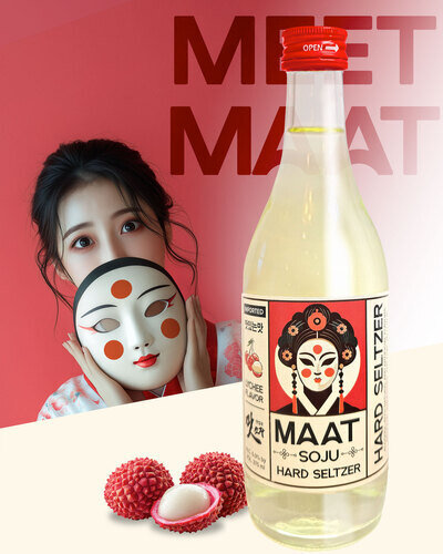 Maat Soju Lychee Hard Seltzer