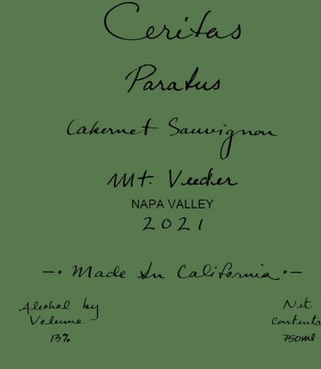 Ceritas Cabernet Sauvignon 'Paratus' Mount Veeder