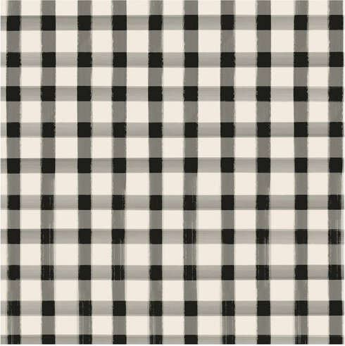 Hester Cook Black Check Painted Cocktail Napkin