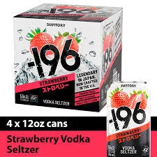 Minus 196 Vdk Seltzer Strawberry Sing 4/355 Ml
