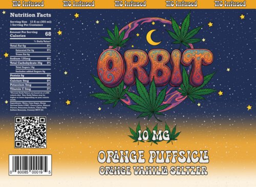Orbit 10mg Orange Puffsiicle Orange Vanilla Thc Seltzer