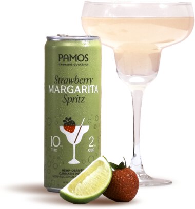 Pamos Strawberry 10mg THC Margarita Spritz