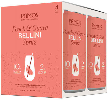 Pamos Peach & Guava 10mg THC Bellini Spritz