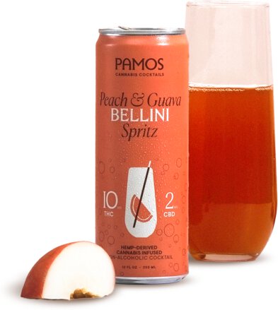 Pamos Peach & Guava 10mg THC Bellini Spritz