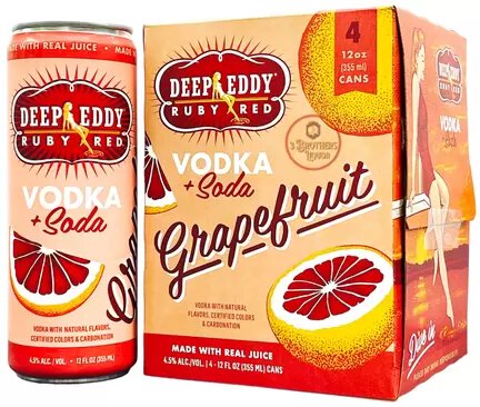 Deep Eddy Vodka Ruby Red Grapefruit Soda RTD Cocktail Cans