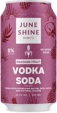 Juneshine Spirits Passion Fruit Vodka Soda Single