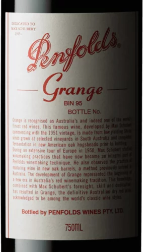 Penfolds Grange 70th Anniversary Vertical Wood Case