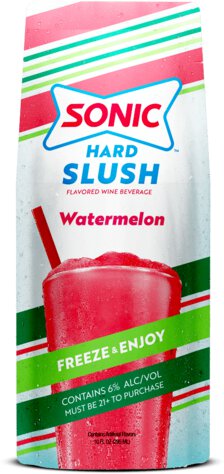 Sonic Hard Slush Watermelon Wine Beverage Pouch