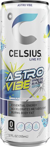Celsius Live Fit Astro Vibe Sparkling Blue Razz 12oz can