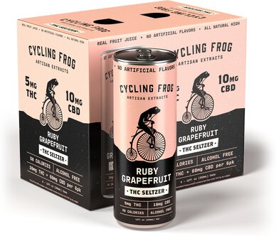 Cycling Frog Ruby Grapefruit 5mg THC Seltzer