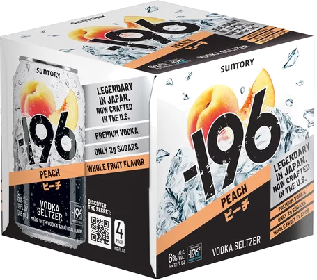 Suntory -196 Peach Vodka Seltzer