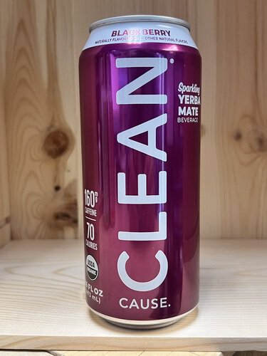 Clean Cause Blackberry Organic Sparkling Yerba Mate