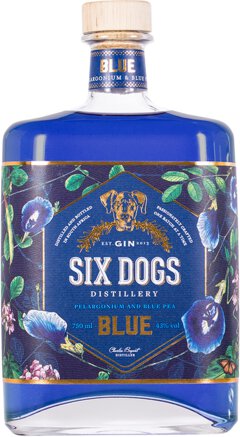 Six Dogs Pelargonium & Blue Pea Blue South Africa Gin