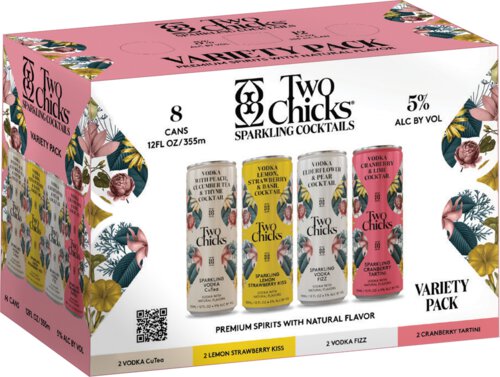 Two Chicks Sparkling Cocktail Variety Pack 8x355ml