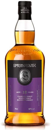 Springbank 18 Year Old Campbeltown Single Malt Scotch