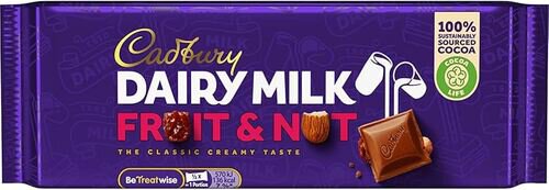 Cadbury Dairy Milk Fruit & Nut Milk Chocolate