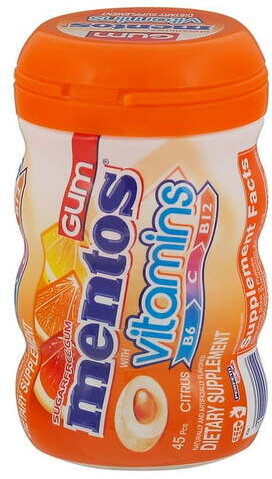 Mentos Vitamins Sugarfree Gum