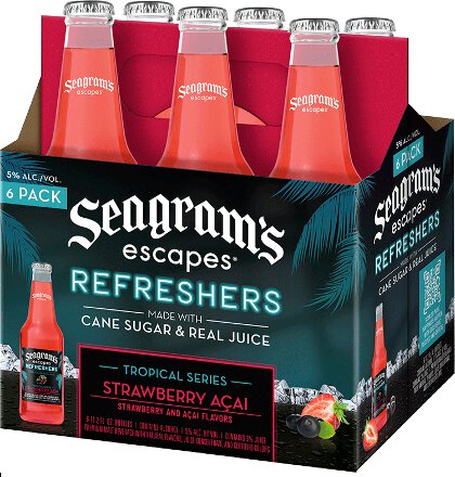 Seagrams Refreshers Strawberry And Acai Flavors 6packs Of Bottels