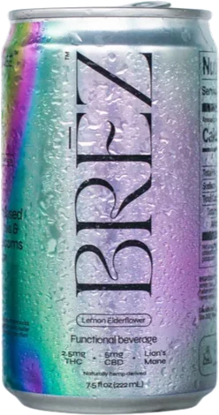 Brez Lemon Elderflower 2.5mg THC Cannabis & Mushroom Functional Beverage