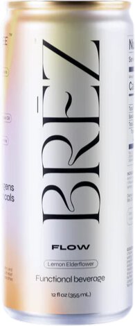 Brez Flow Lemon Elderflower 33mg Lions Mane Extract Functional Beverage