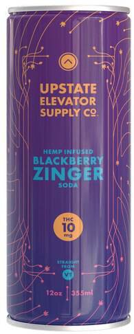 Upstate Elevator Blackberry Zinger 10mg THC Hemp Infused Soda
