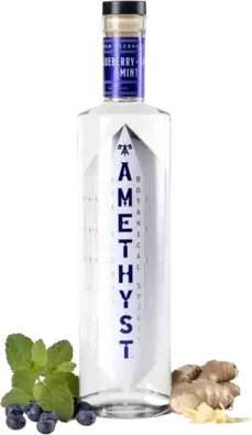 Amethyst Non Alcoholic Botanical Spirit Blueberry Ginger Mint